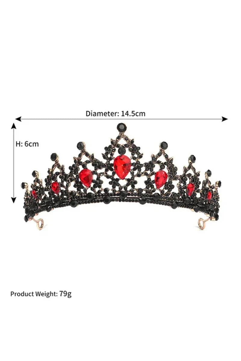 Womens Gold Princess Rhinestone Crowns