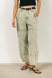 Angela Barrel Jeans in Olive FINAL SALE
