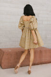 Salem Floral Mini Dress in Mustard FINAL SALE
