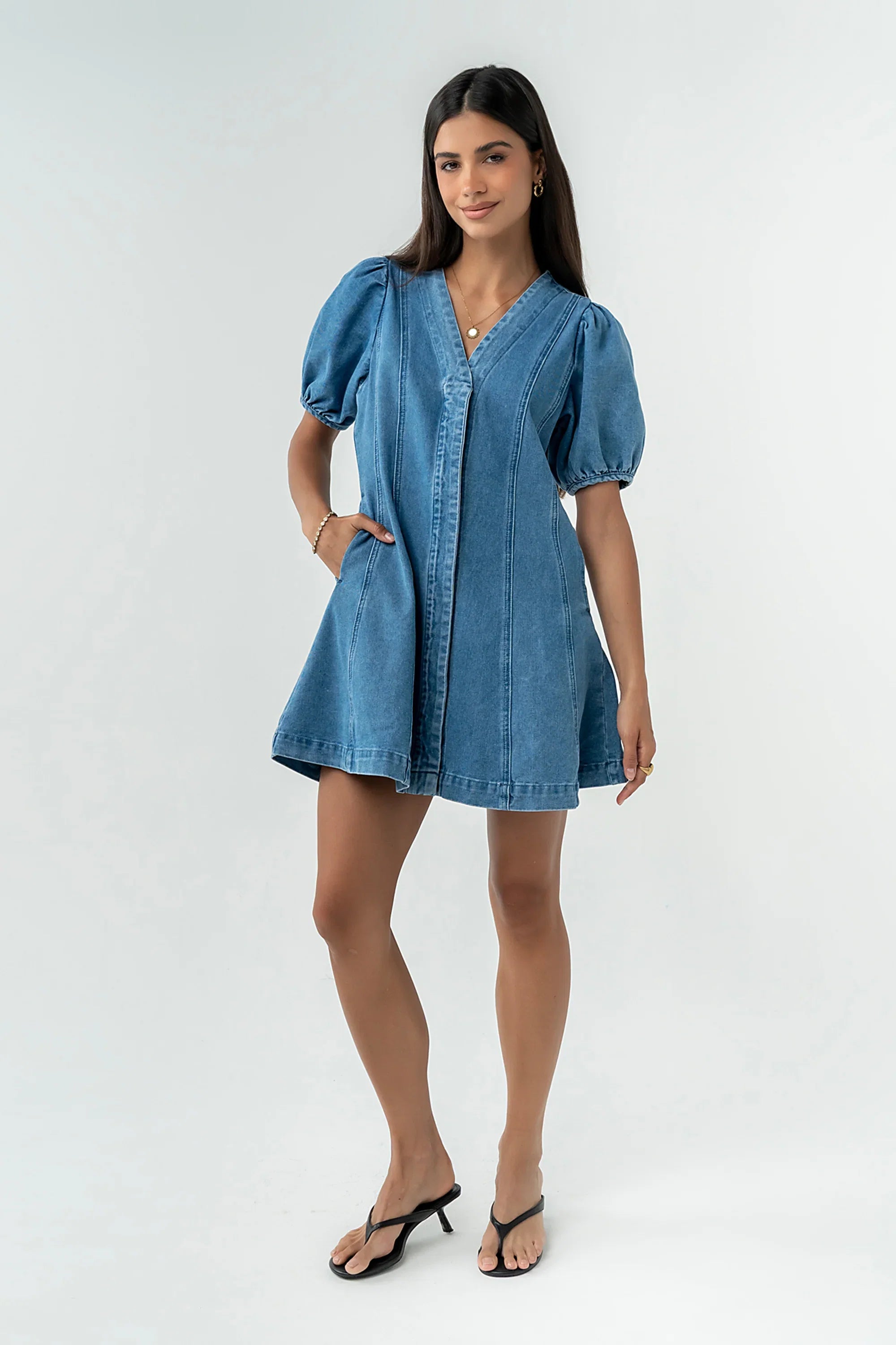 Correy Denim Mini Dress