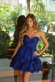 26426 Ava Presley Strapless Organza Mini Dress