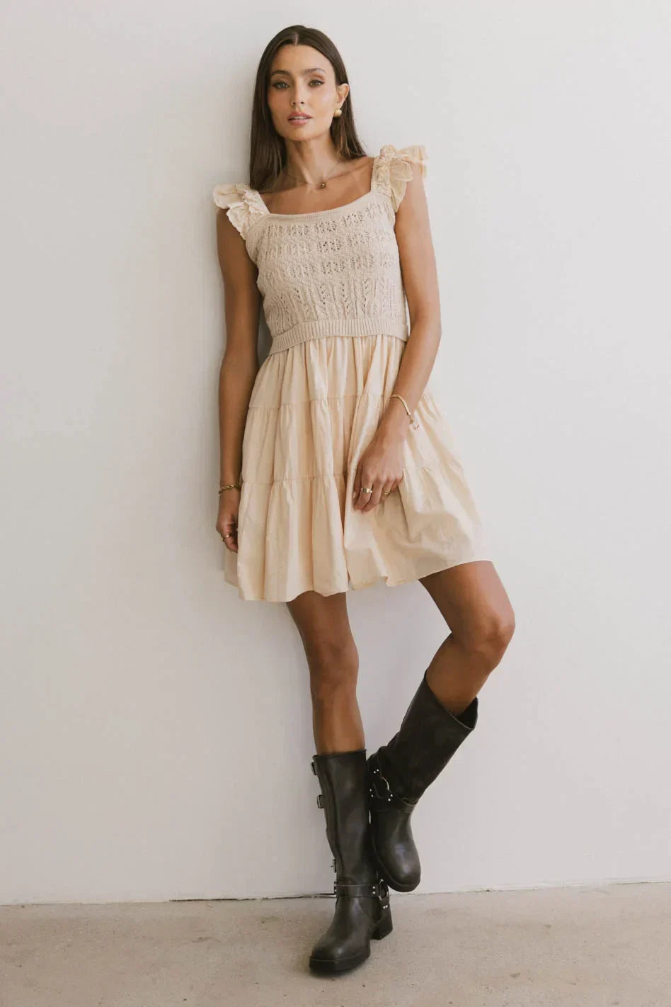 Lindie Knit Bodice Mini Dress FINAL SALE