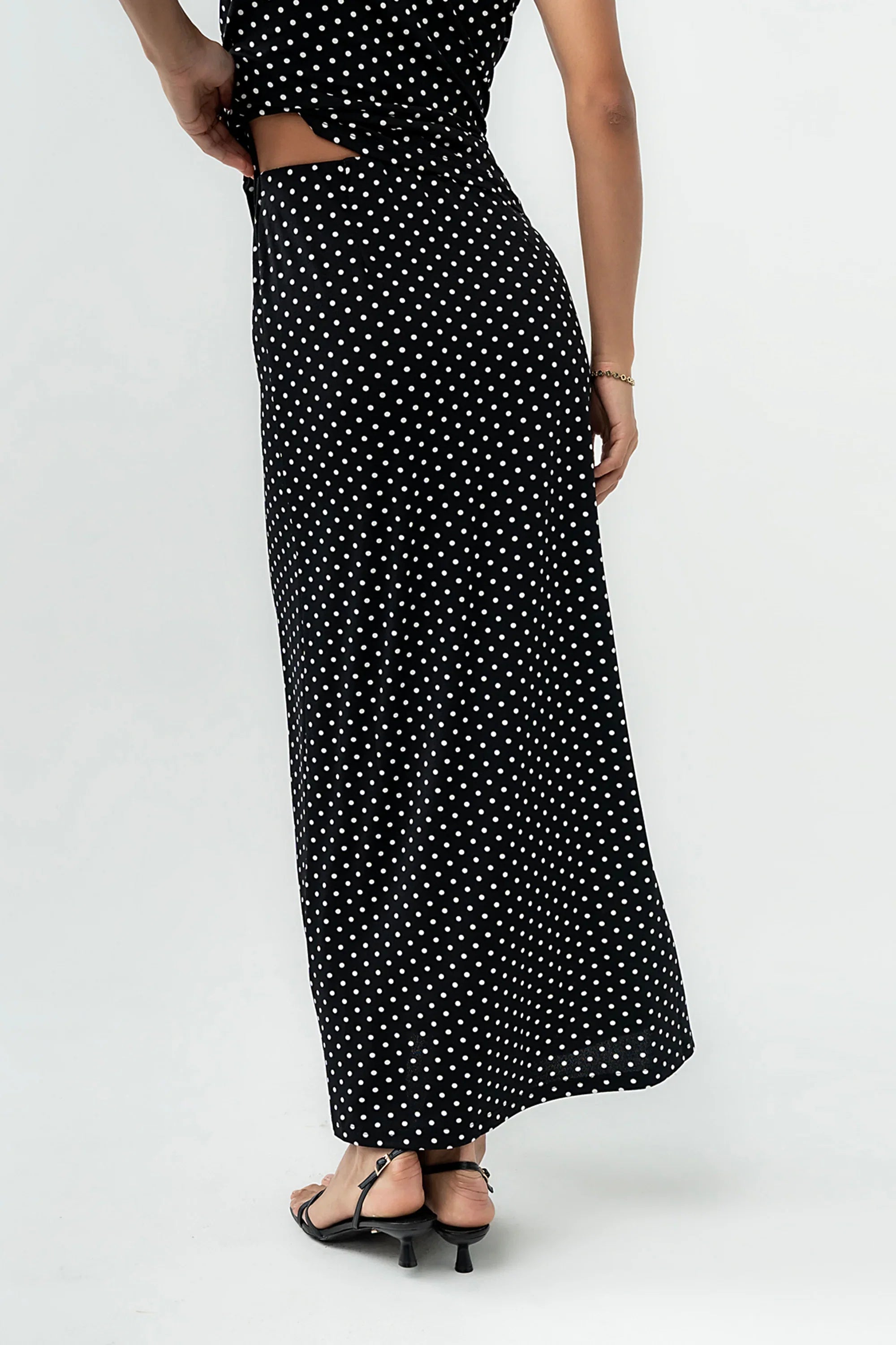 Malia Polka Dot Maxi Skirt