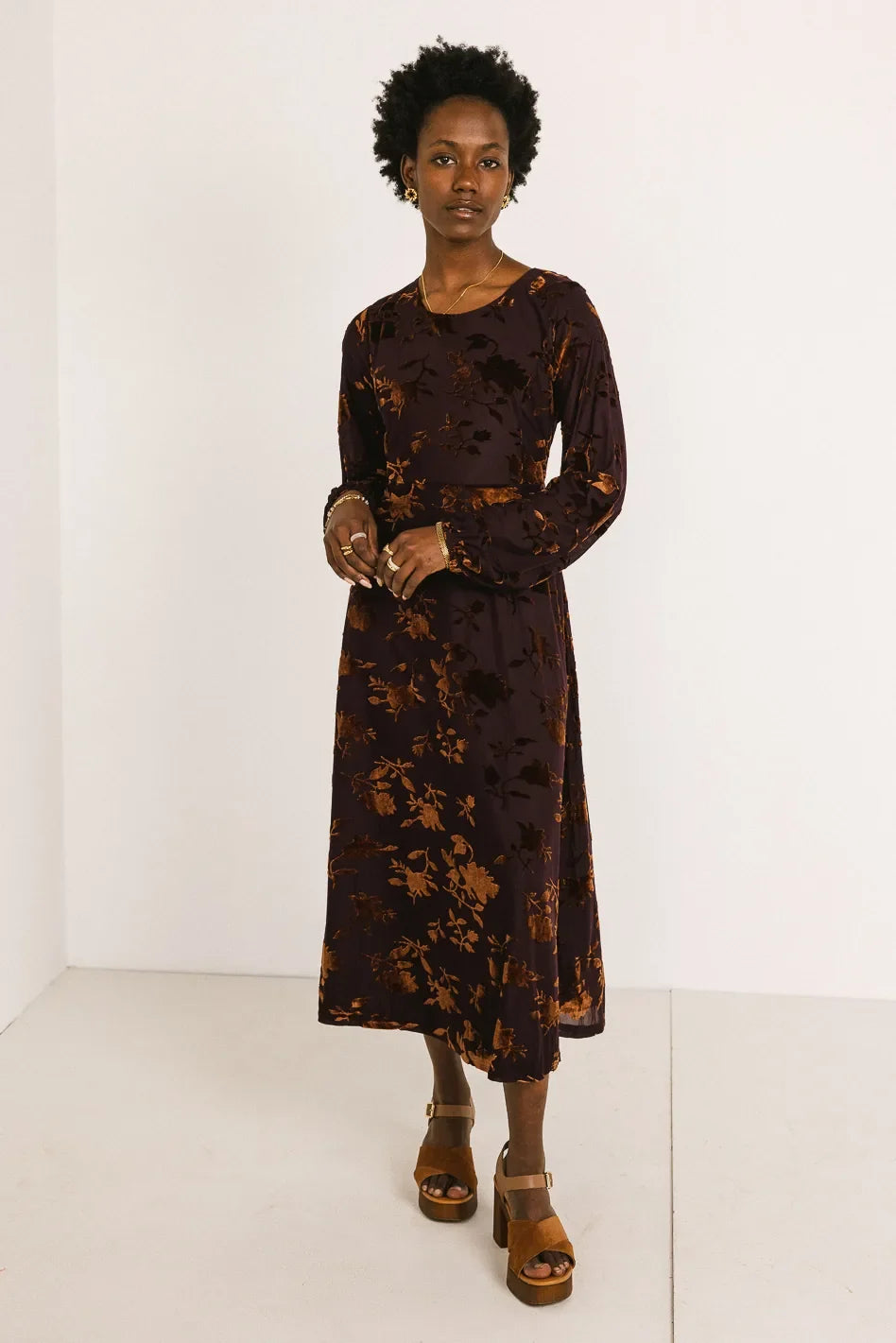 Jane Velvet Midi Dress FINAL SALE
