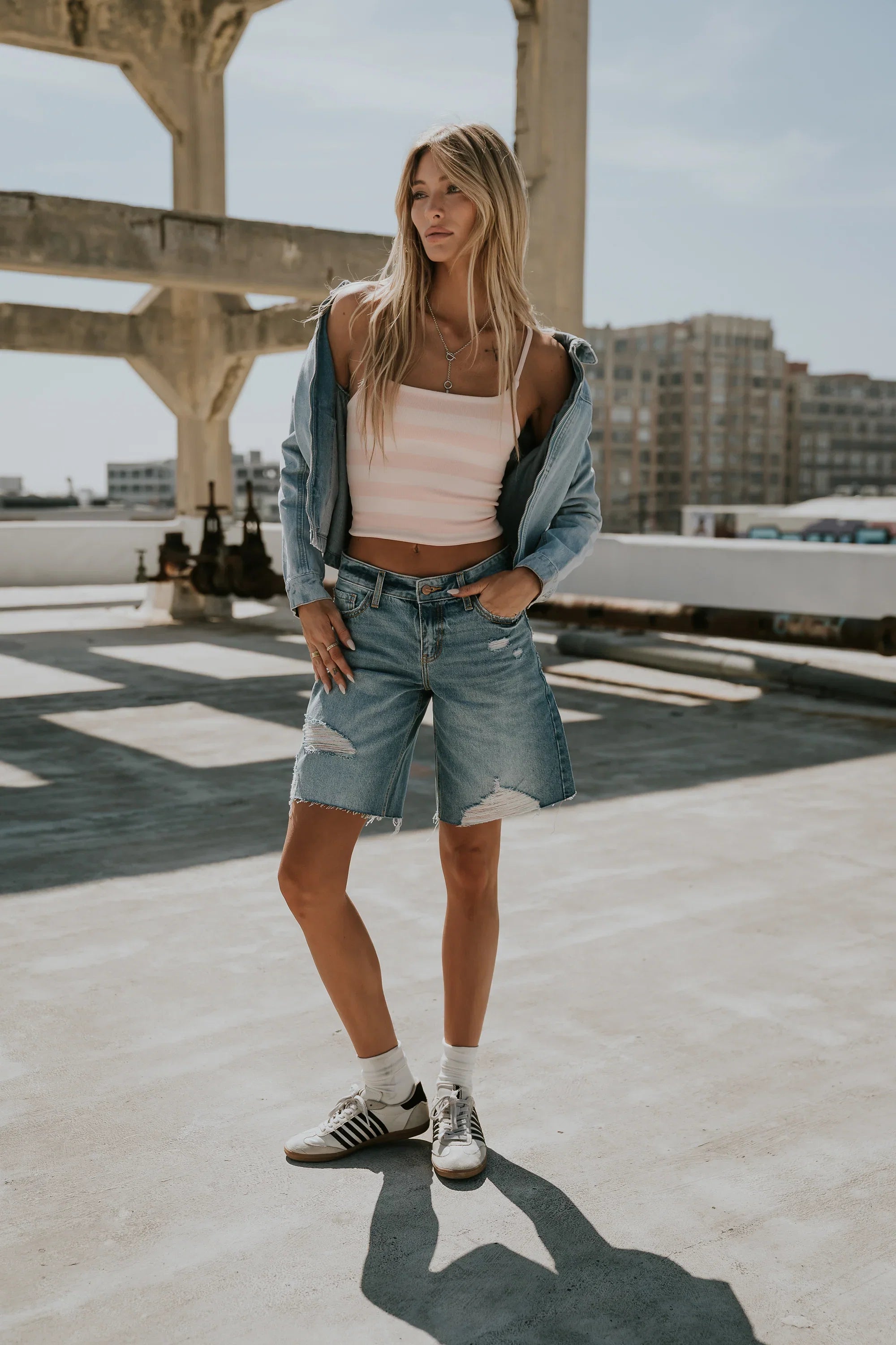 Winston Distressed Bermuda Shorts