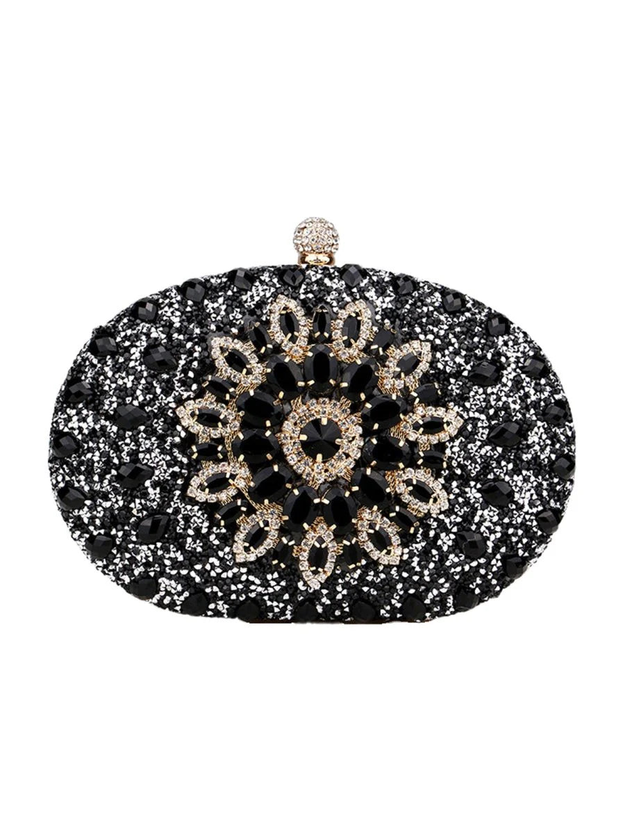 Womens All Over Crystals Sparkly Evening Clutch Bags