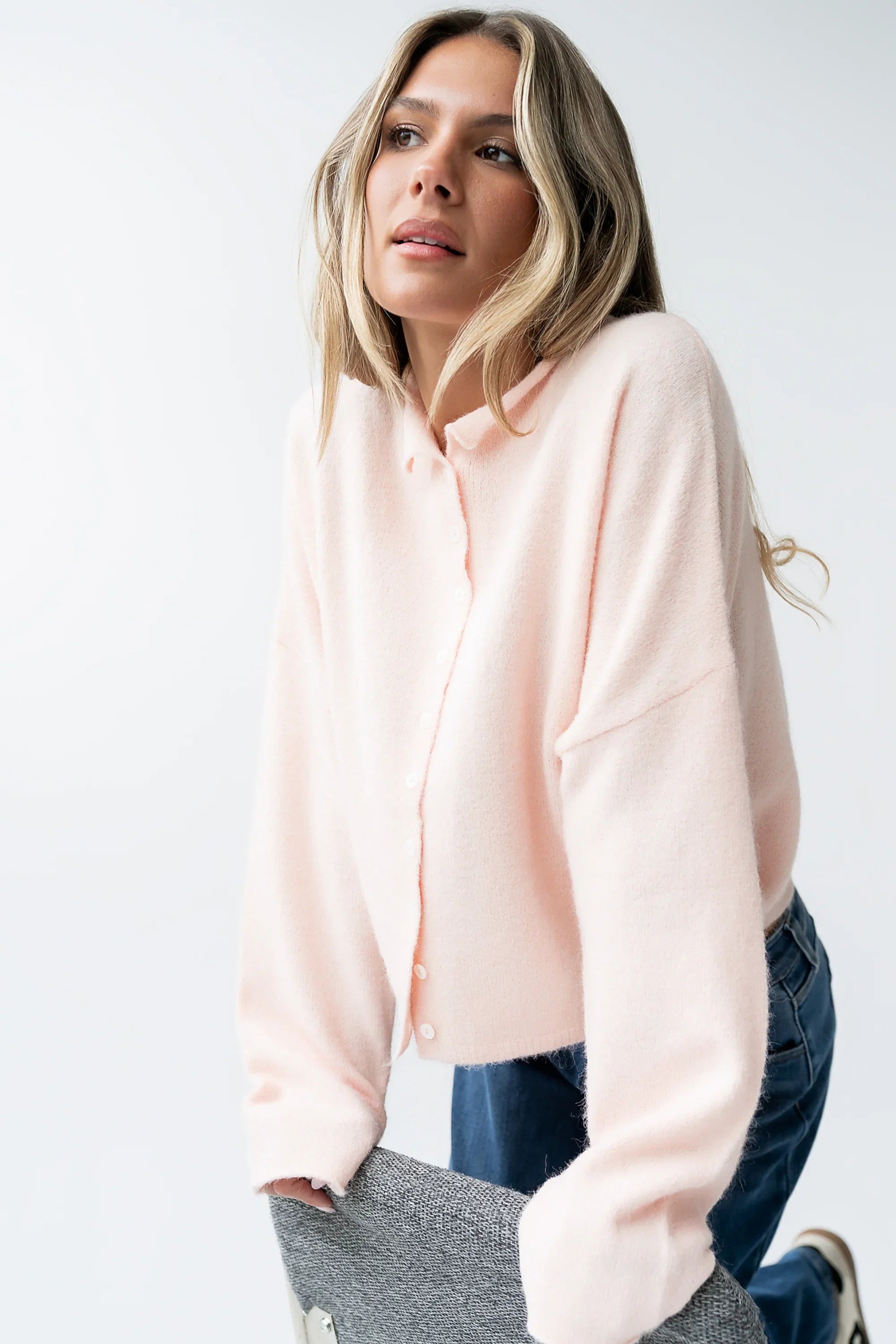 Maci Cardigan in Pink