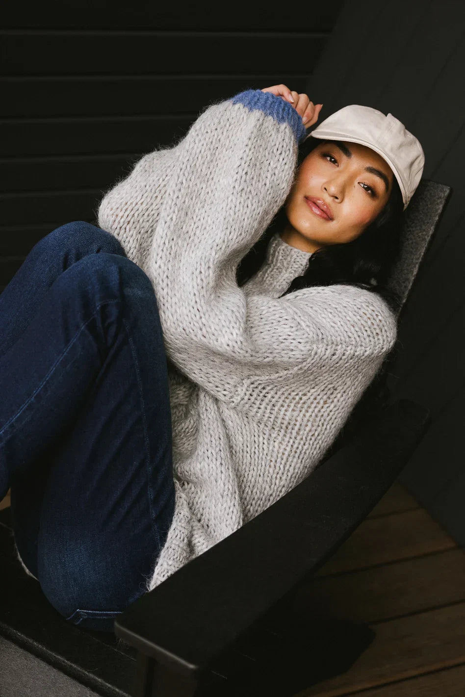 Anastasia Knit Sweater in Grey FINAL SALE