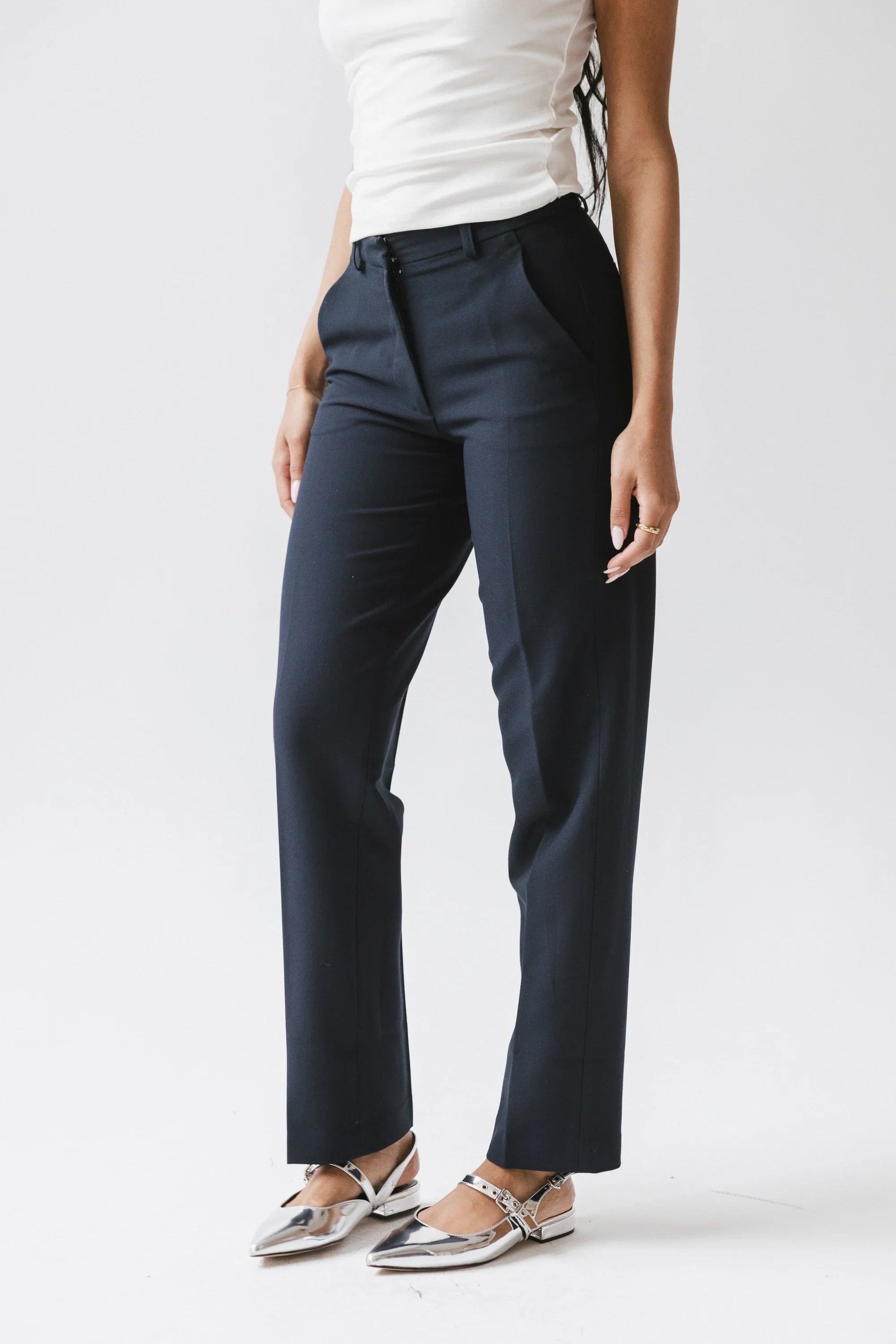 Mitchel Straight Leg Trouser in Navy