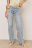 Livy No Waistband Straight Leg Jeans in Light Wash