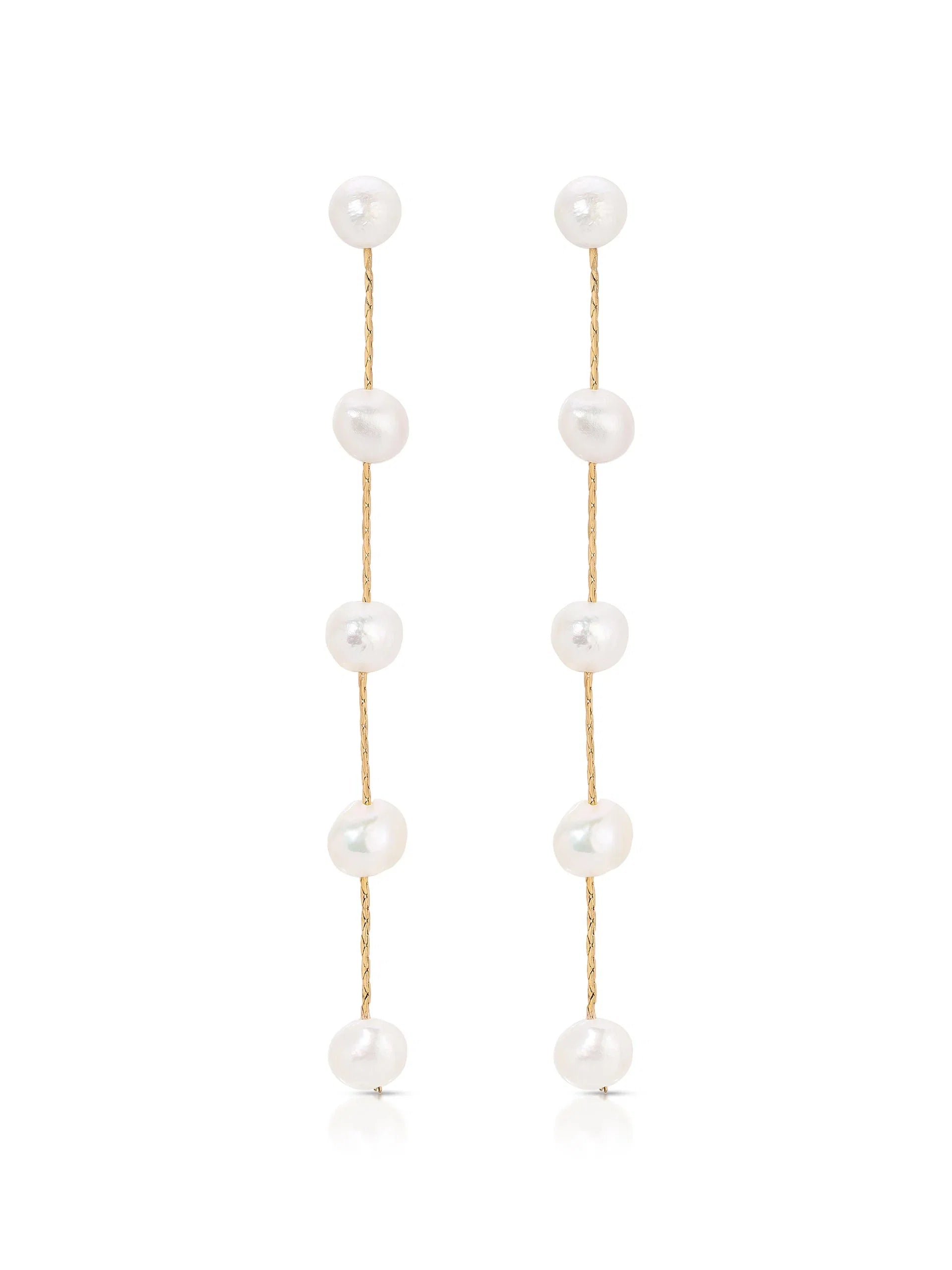 Dripping Pearl Delicate Drop Earrings