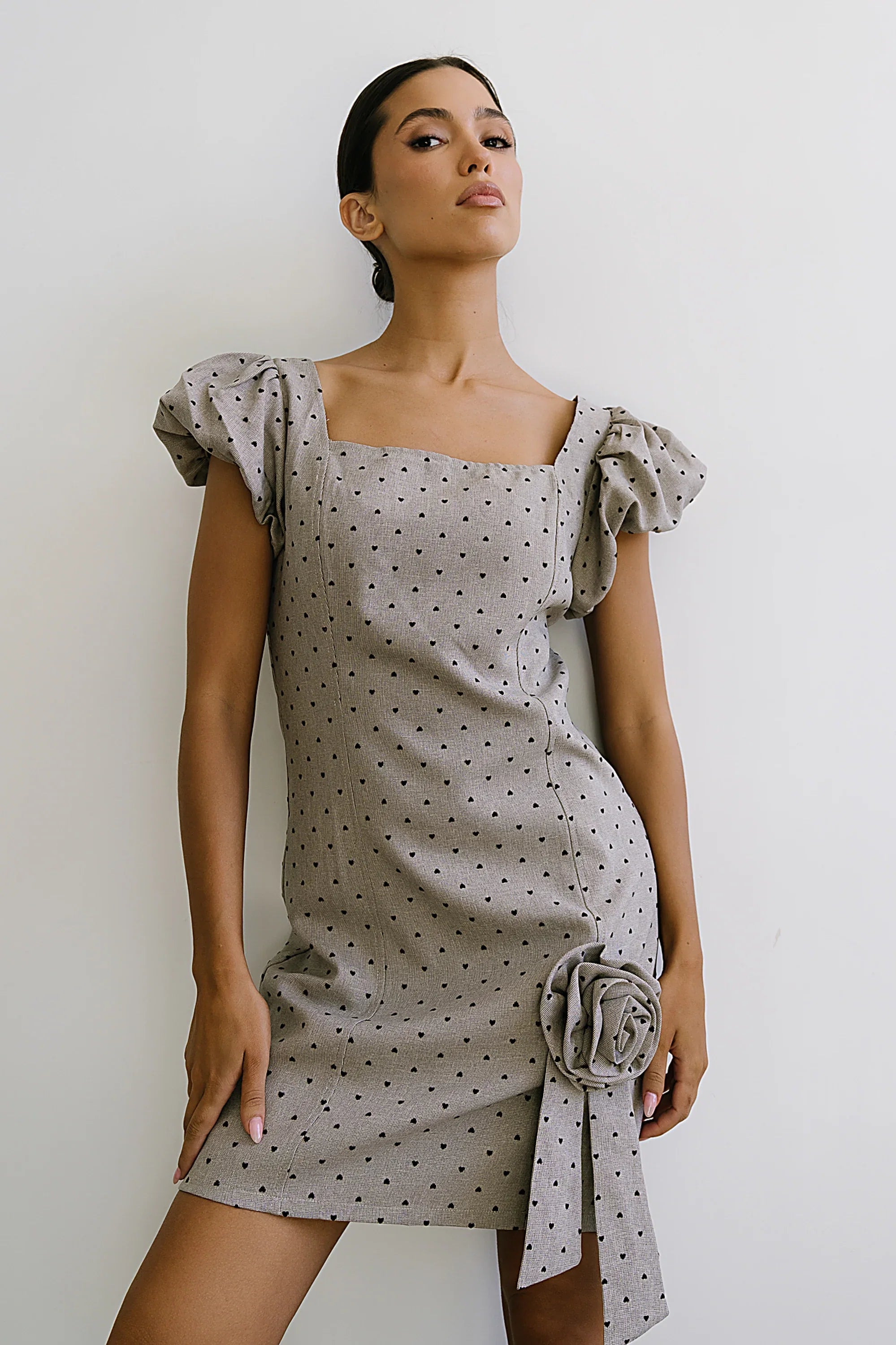 Joana Mini Dress in Taupe FINAL SALE