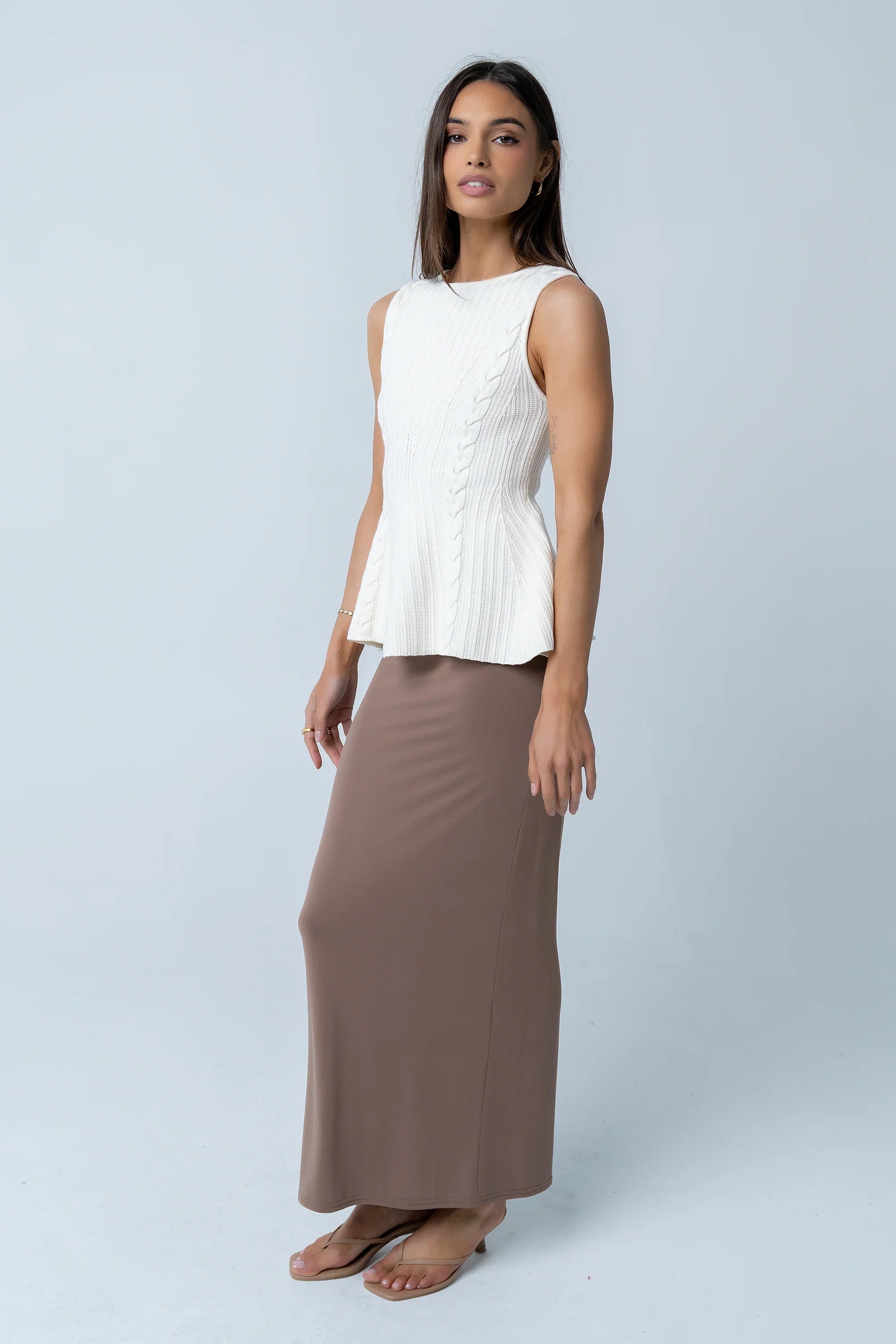 Nona Cable Knit Tank Top