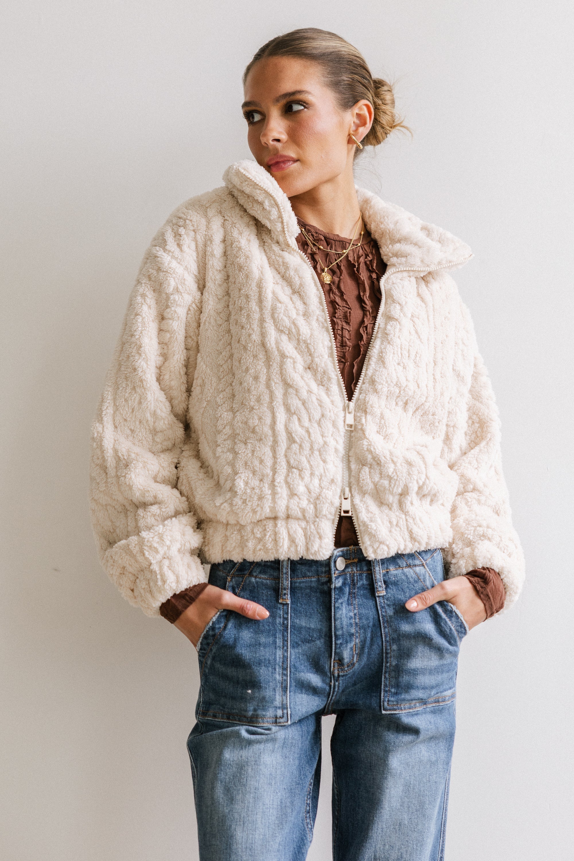Minnie Sherpa Bomber Jacket FINAL SALE