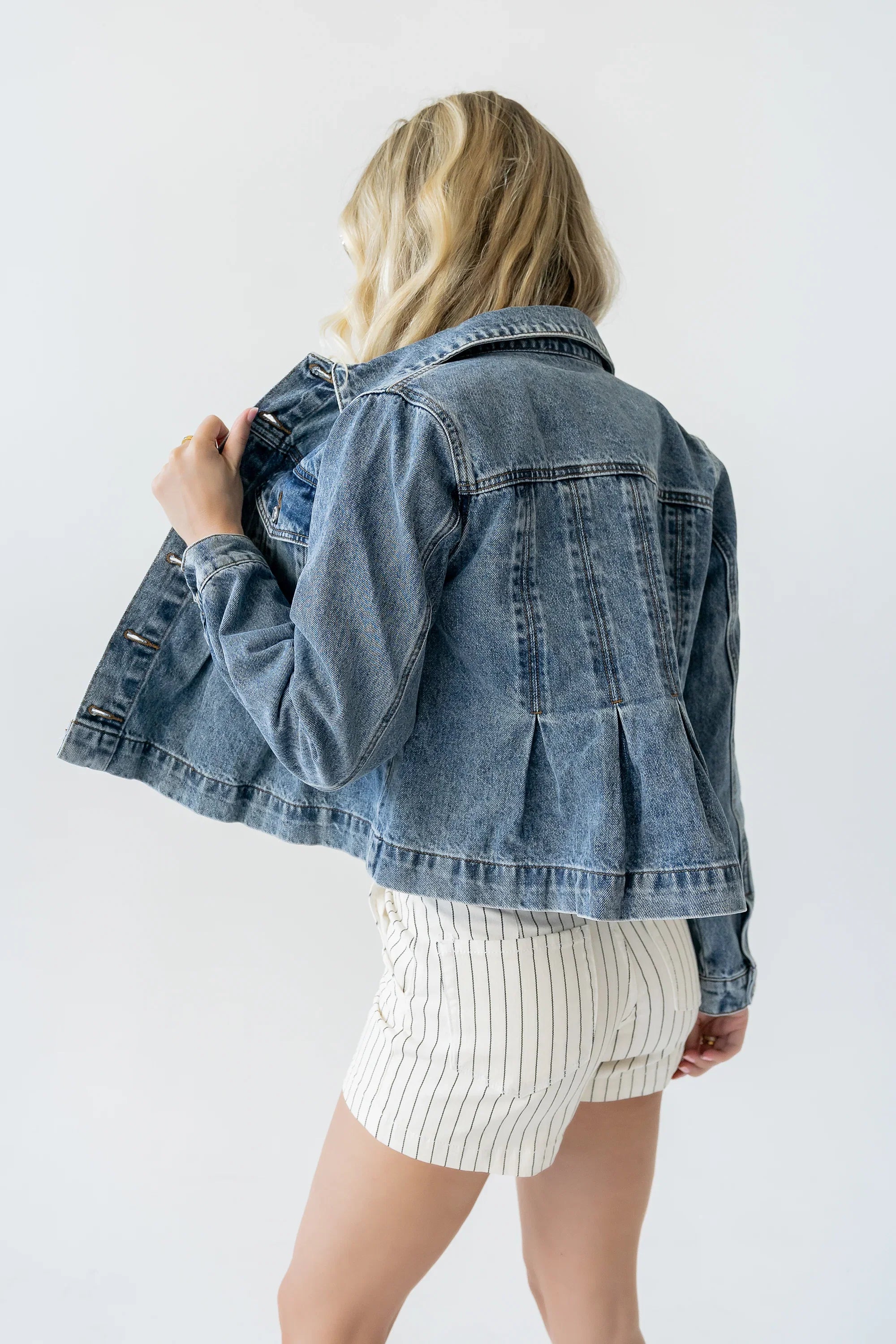 Riley Peplum Denim Jacket