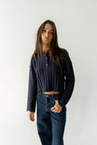Brandi Collared Sweater in Navy