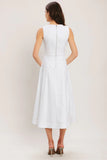 CLOUDLIGHT SUMMER WHITE MIDI DRESS