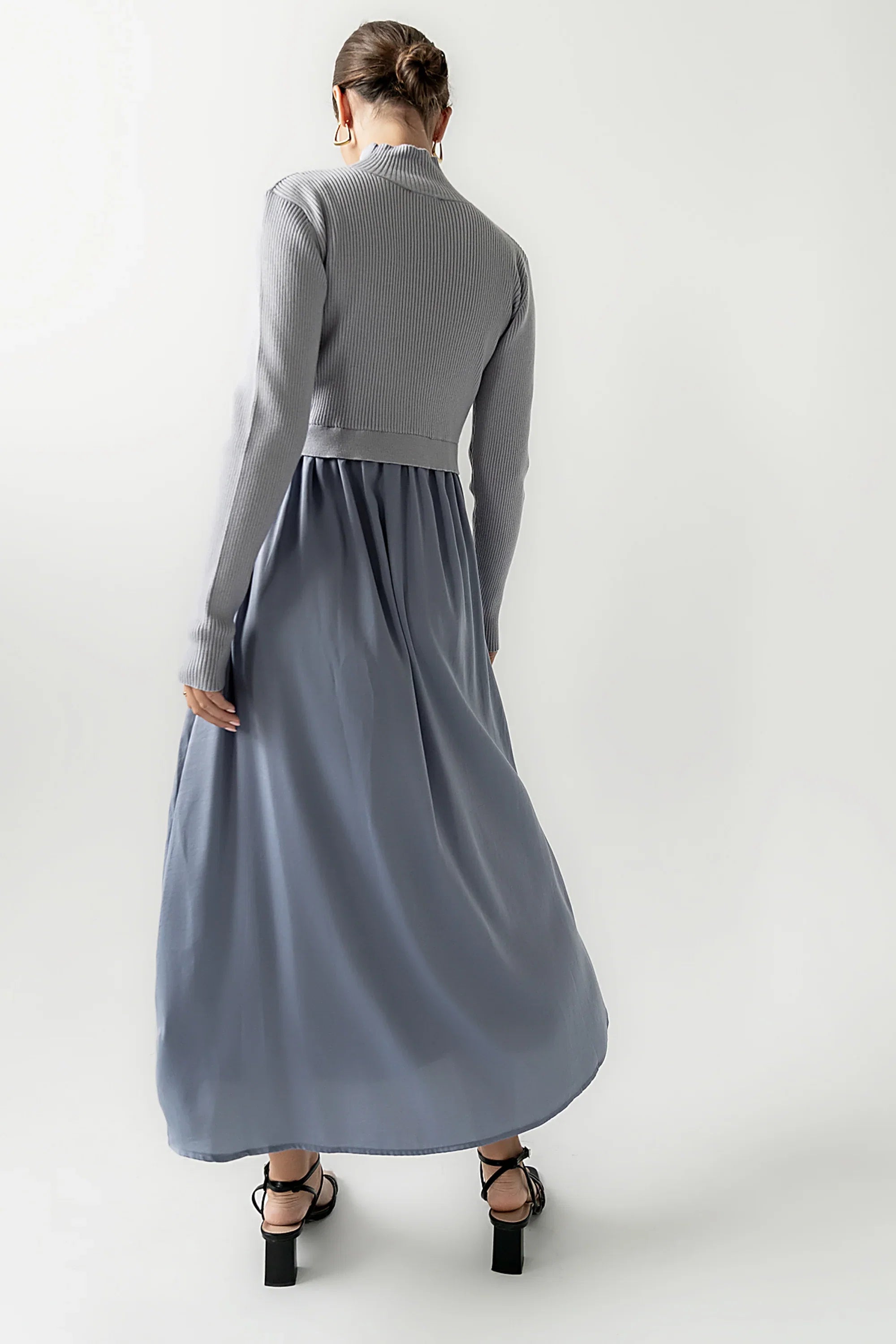 Zeda Midi Dress in Blue FINAL SALE