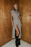 Andie Houndstooth Maxi Dress FINAL SALE