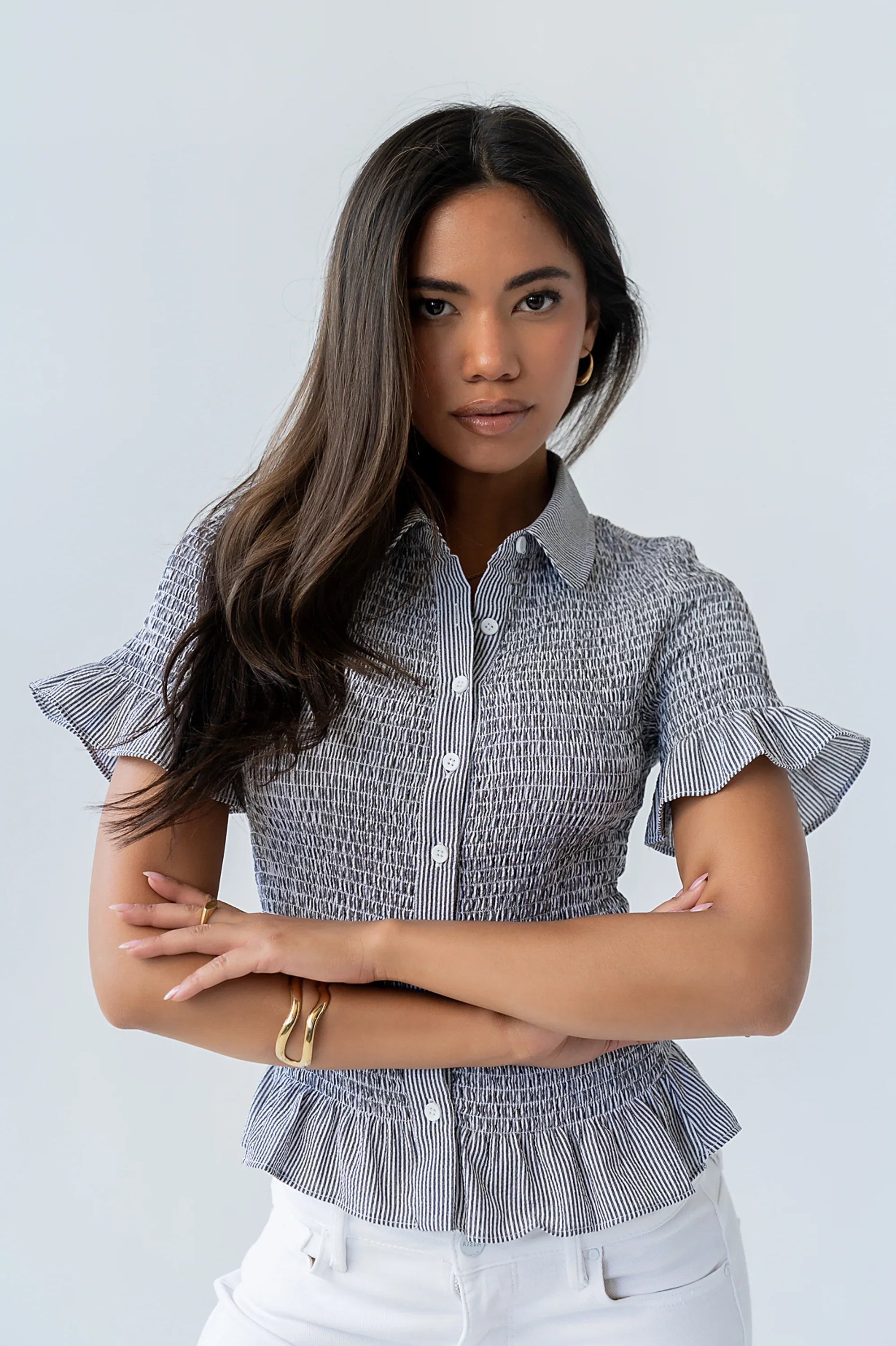 Brianna Smocked Top