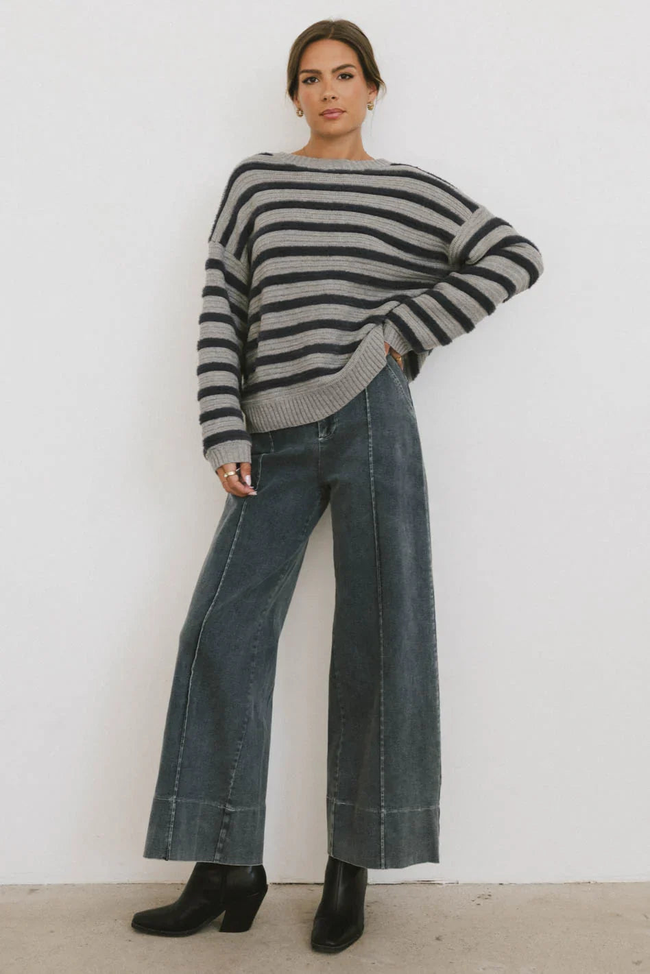 Emmaline Wide Leg Jeans in Dark Wash FINAL SALE