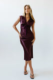 Riley Lace Trim Maxi Dress in Burgundy FINAL SALE