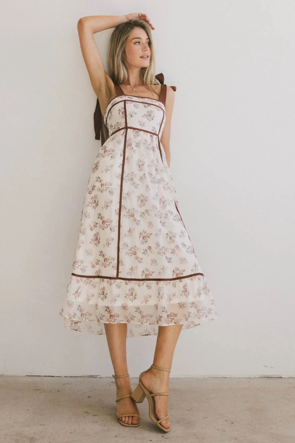 Zinnia Floral Tie Strap Dress FINAL SALE