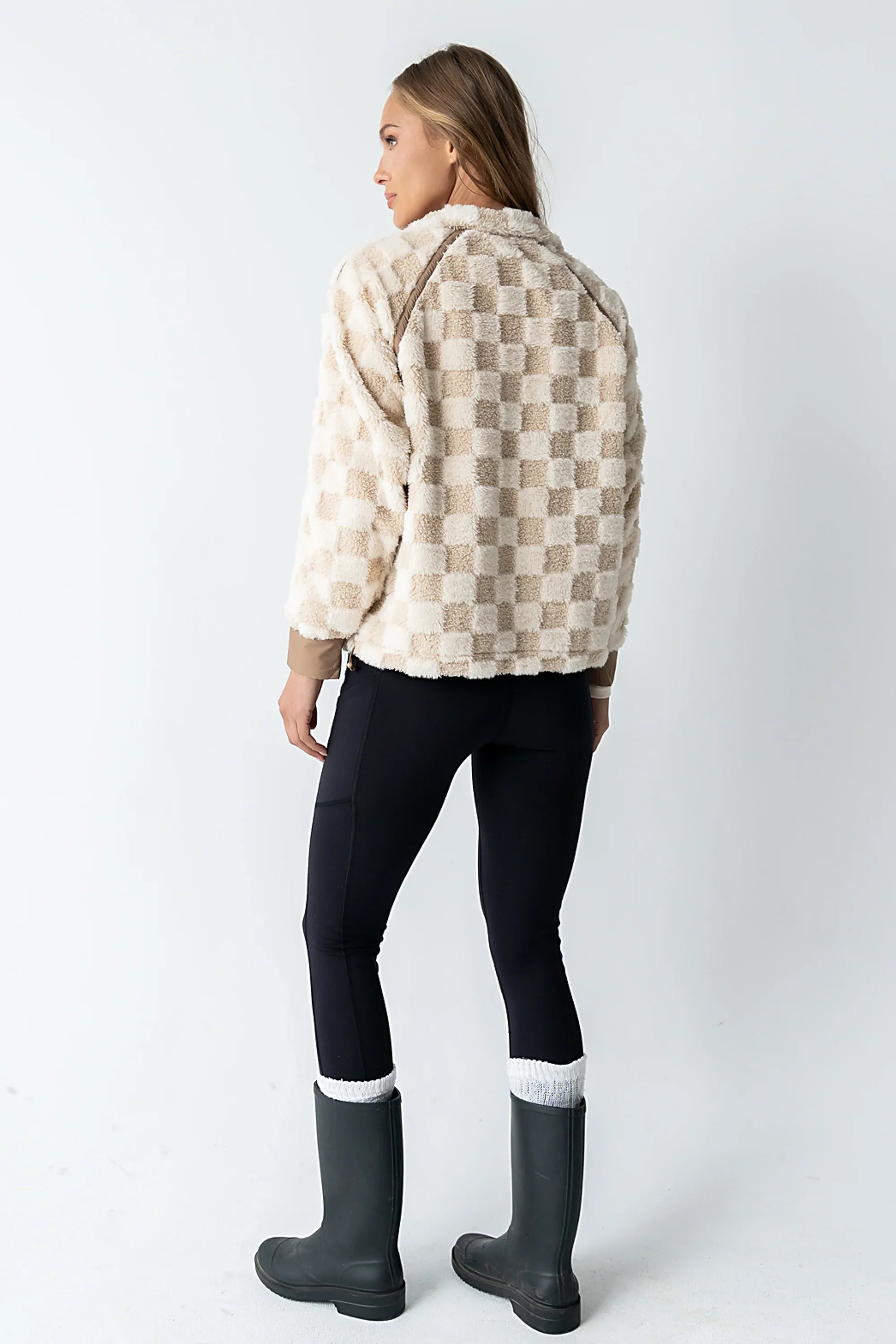 Sheri Checkered Half Zip FINAL SALE
