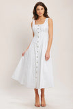 SEASIDE BRUNCH WHITE MIDI DRESS FINAL SALE