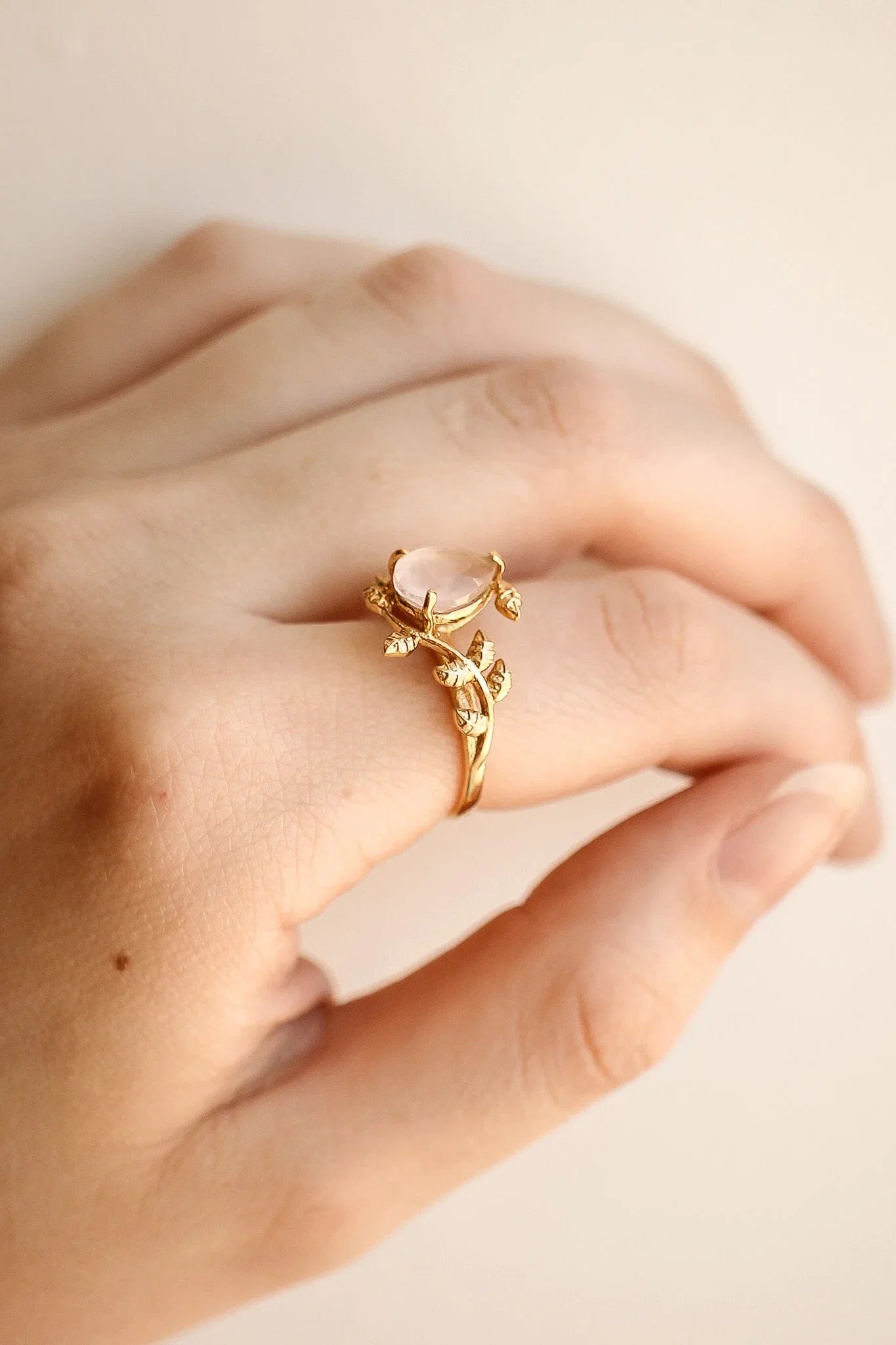 Seraphina Rose Quartz Ring