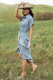 Opal Pleated Midi Dress