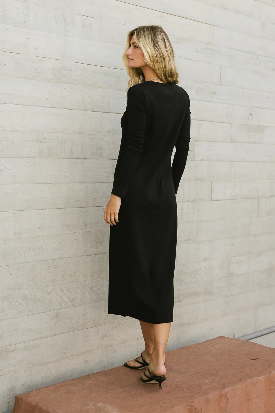 Hollis Ribbed Dress in Black FINAL SALE