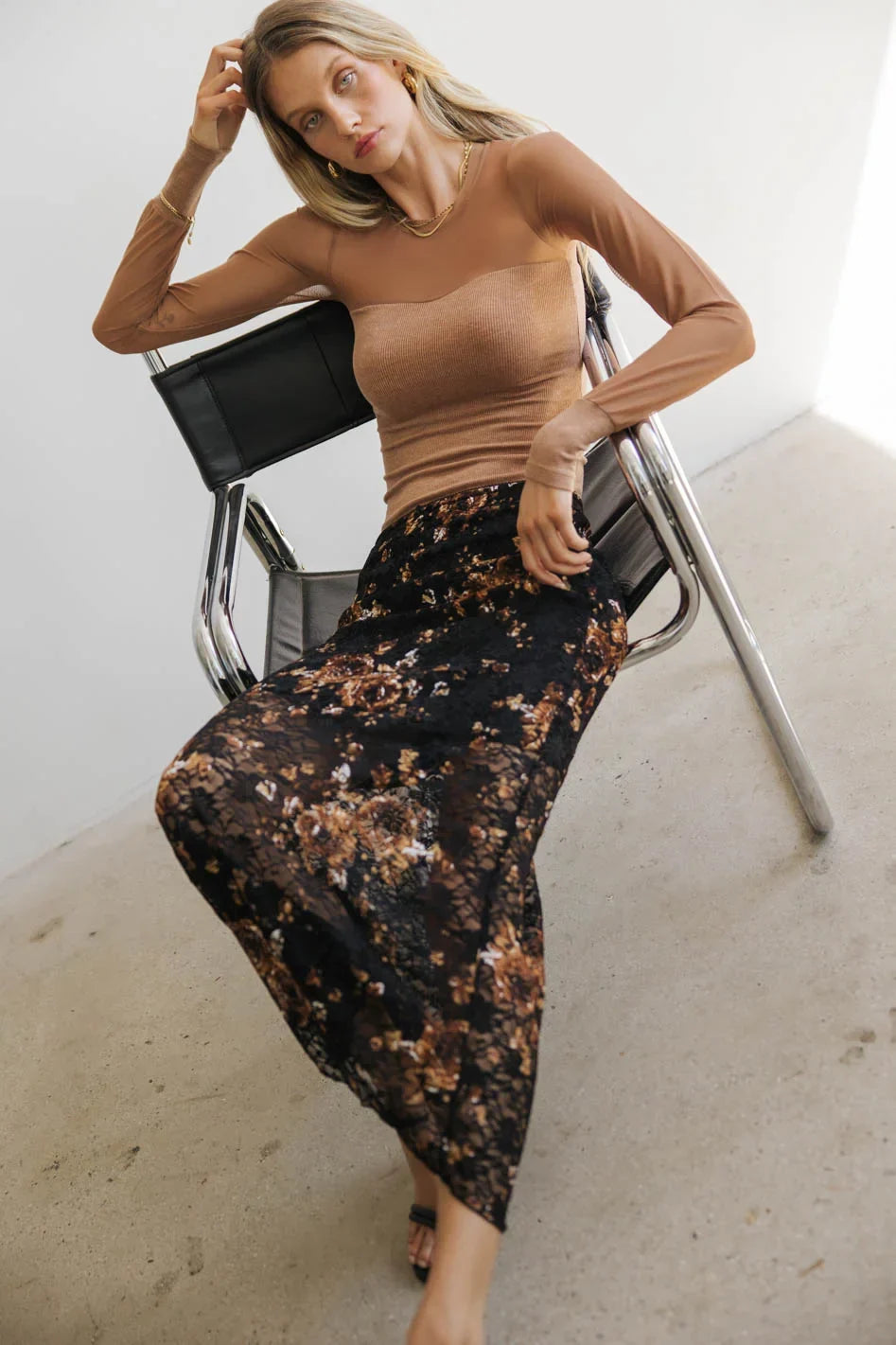 Davina Floral Lace Skirt FINAL SALE