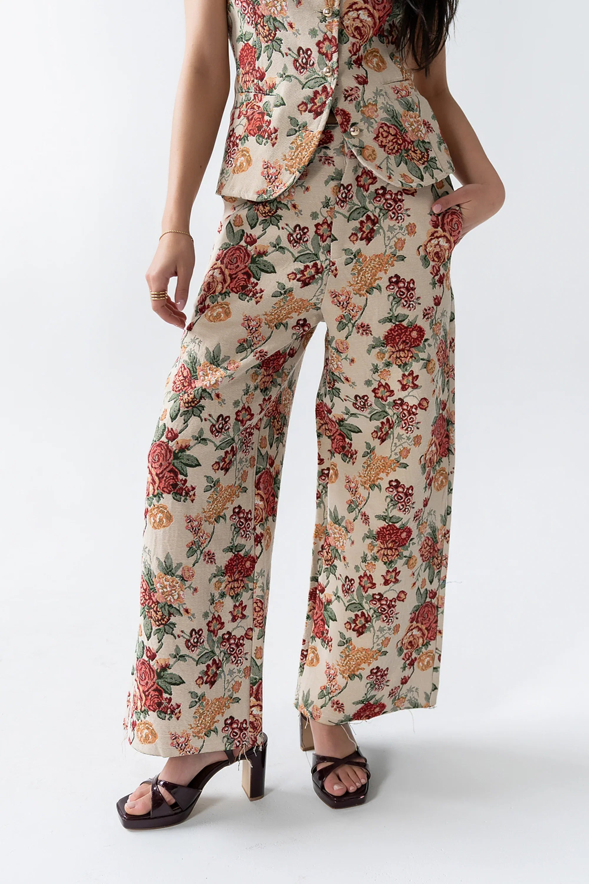 Joanna Floral Wide Leg Pants FINAL SALE