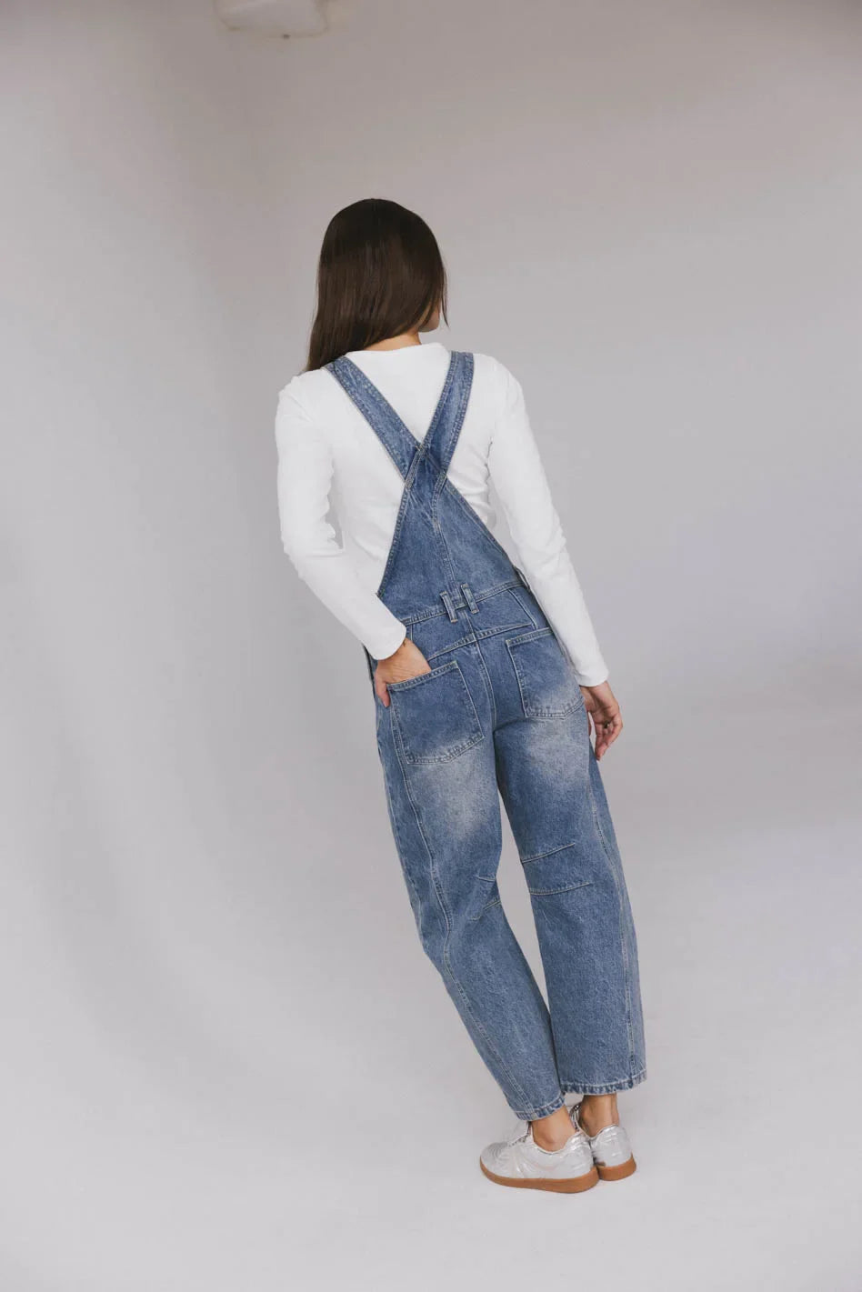 Tansy Denim Overalls in Medium Wash FINAL SALE