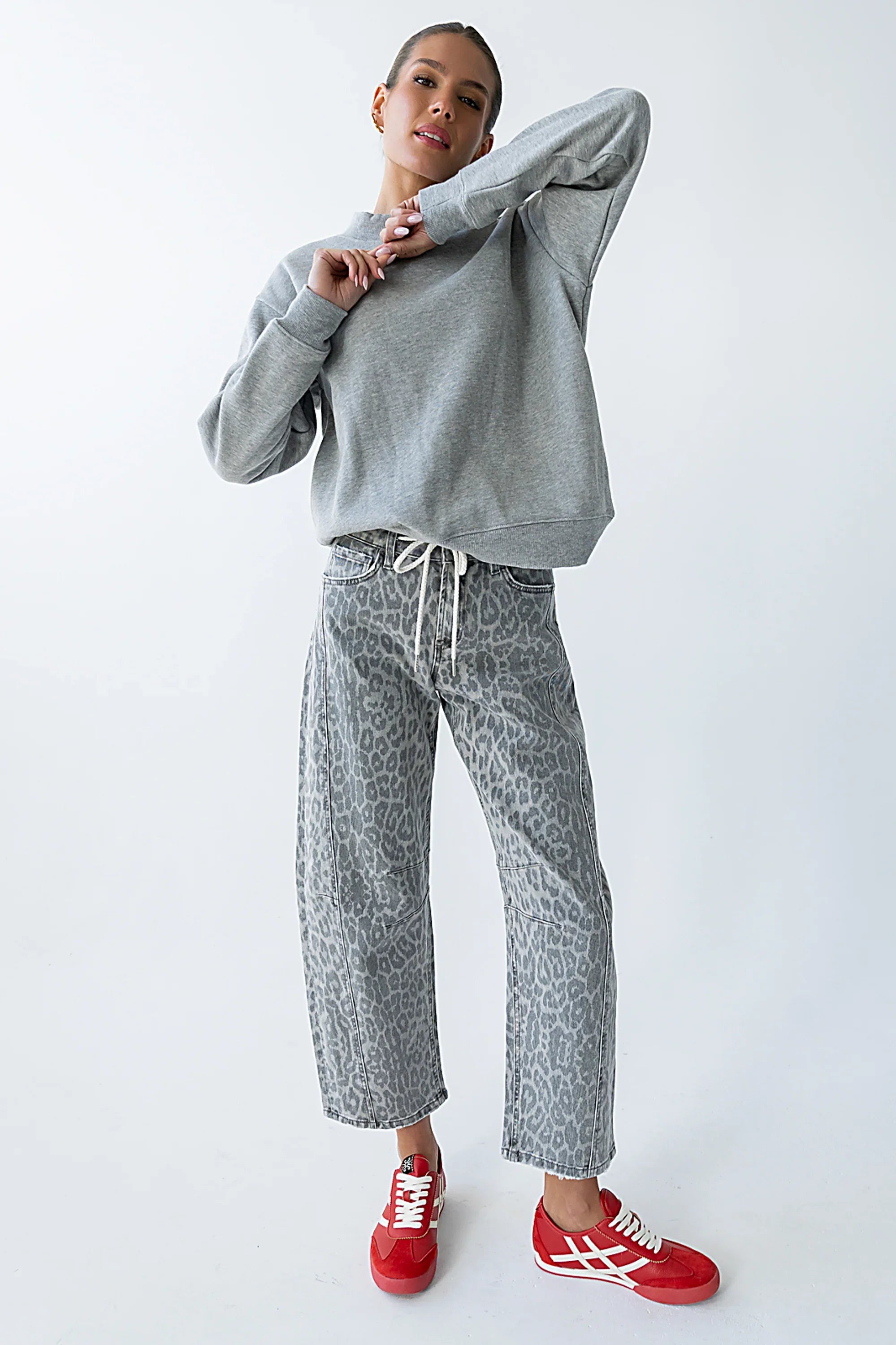 Marie Oversized Sweatshirt in Grey