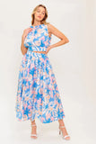 SUMMER HARMONY TIE TOP SKIRT SET POWDER BLUE