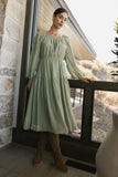 Finnian Midi Dress in Sage FINAL SALE