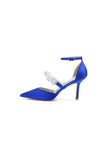 Flower Pearl Strap Pointed Toe High Heels