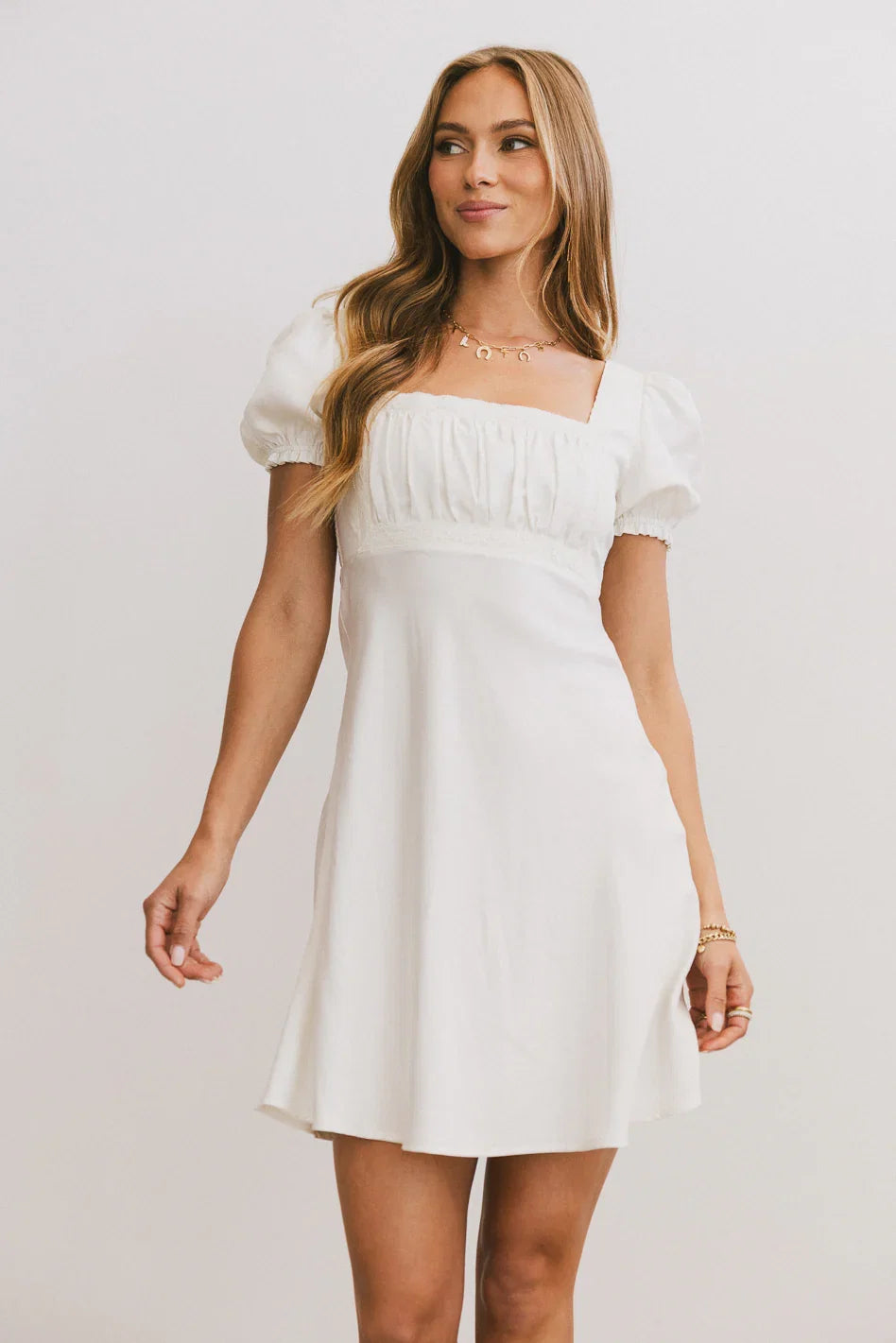 Harlee Lace Trim Mini Dress FINAL SALE