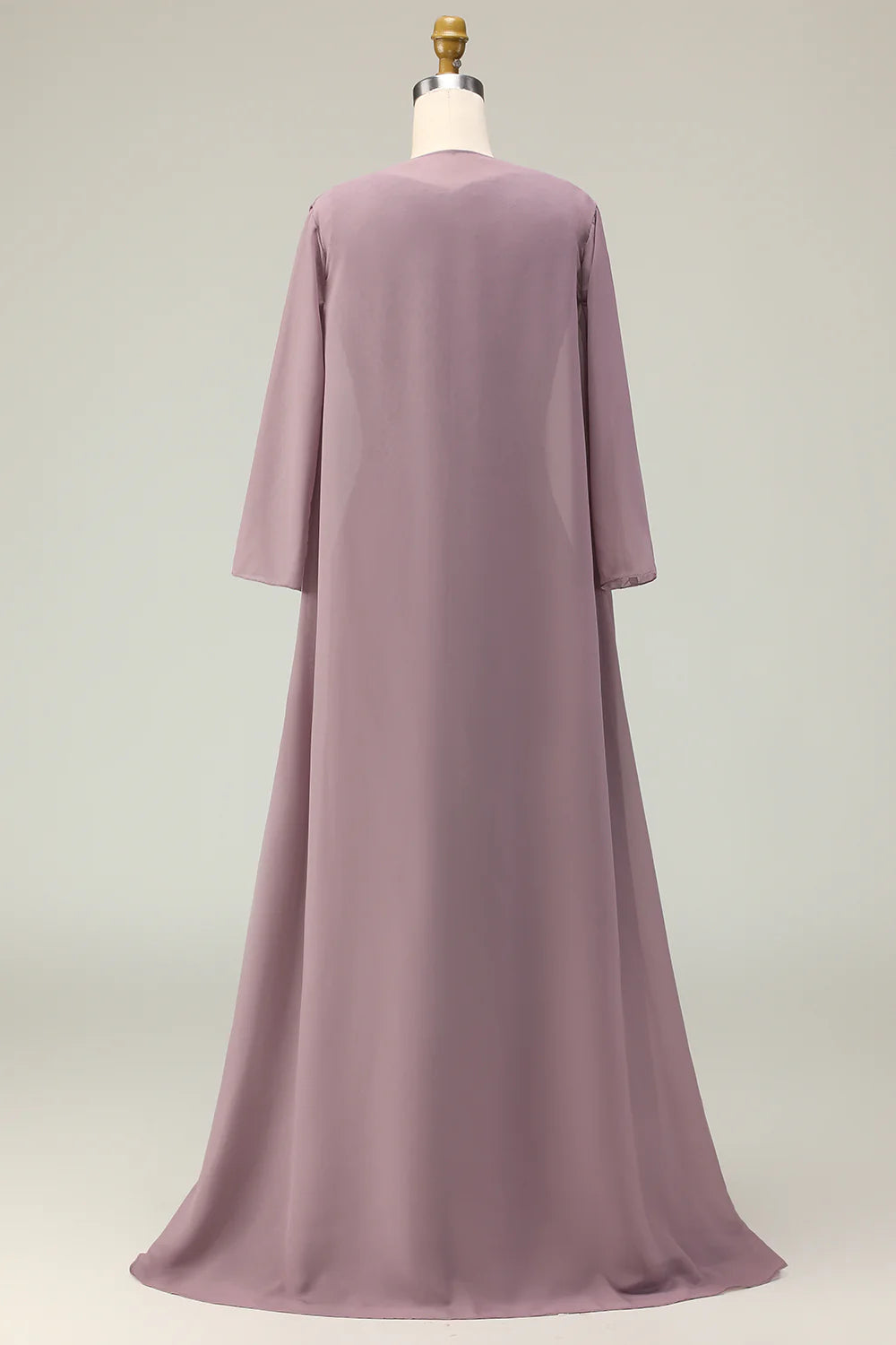 2 Piece Dusk A Line Appliqued Long Mother of the Bride Dress with Cape