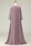 2 Piece Dusk A Line Appliqued Long Mother of the Bride Dress with Cape