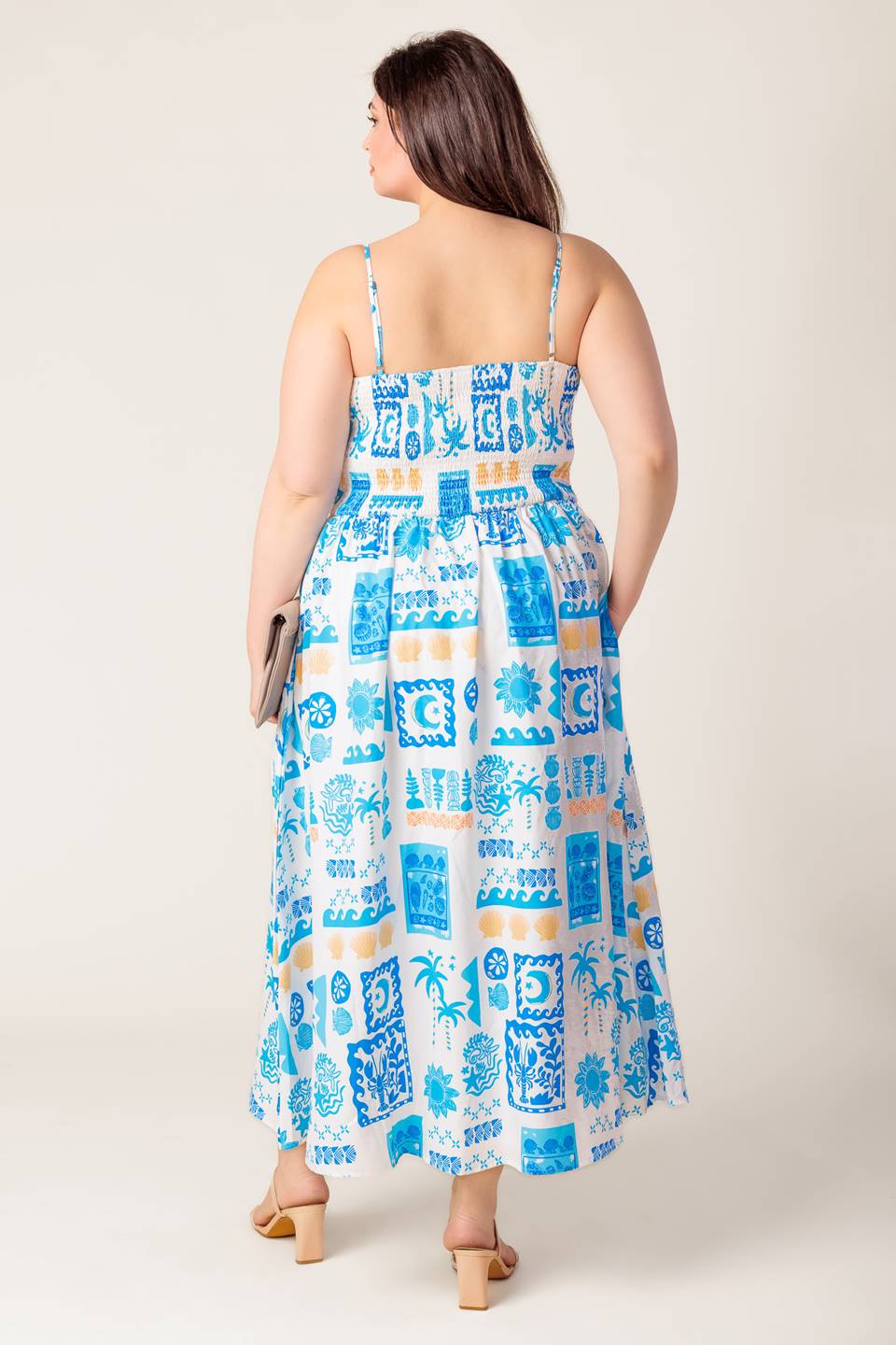 WANDER LUST MIDI DRESS BLUE