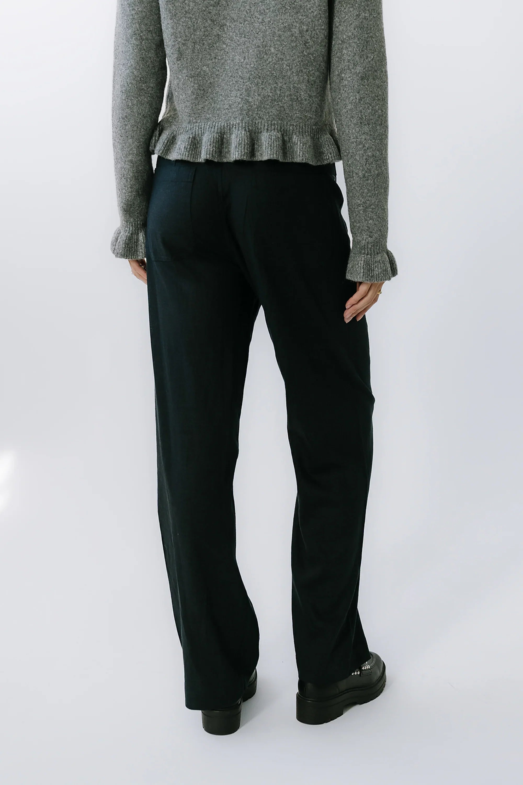 Lander Wide Leg Pants in Navy