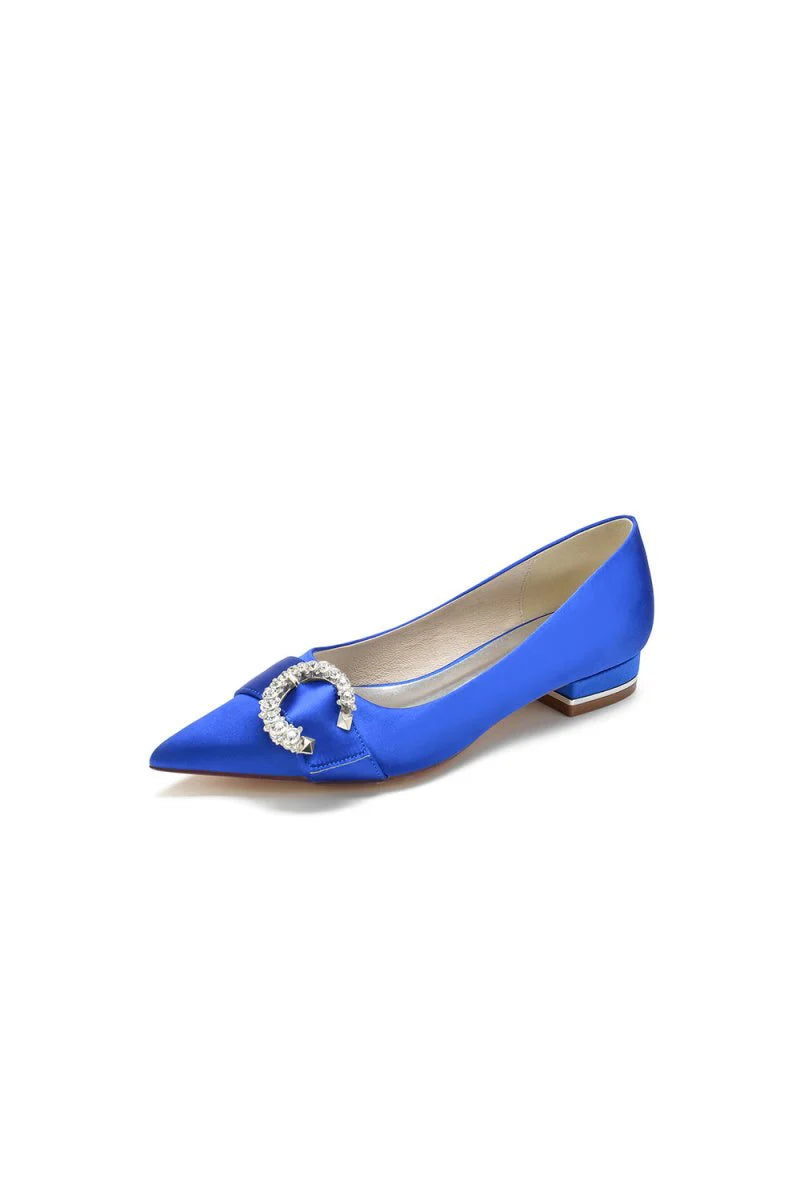 Beading Pointed Toe Kitten Heels