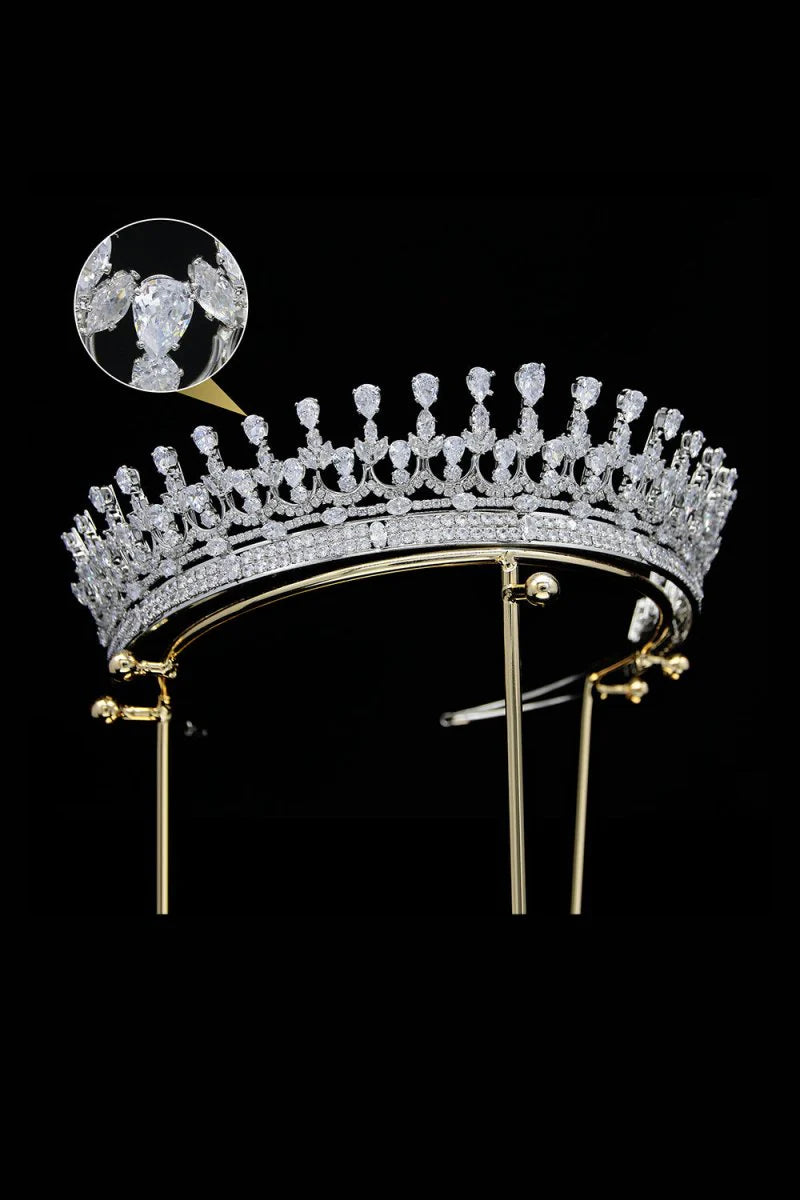 Silver Zirconia Wedding Tiara