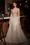 MERI GOWN STRAPLESS LAYERED TULLE A LINE DRESS