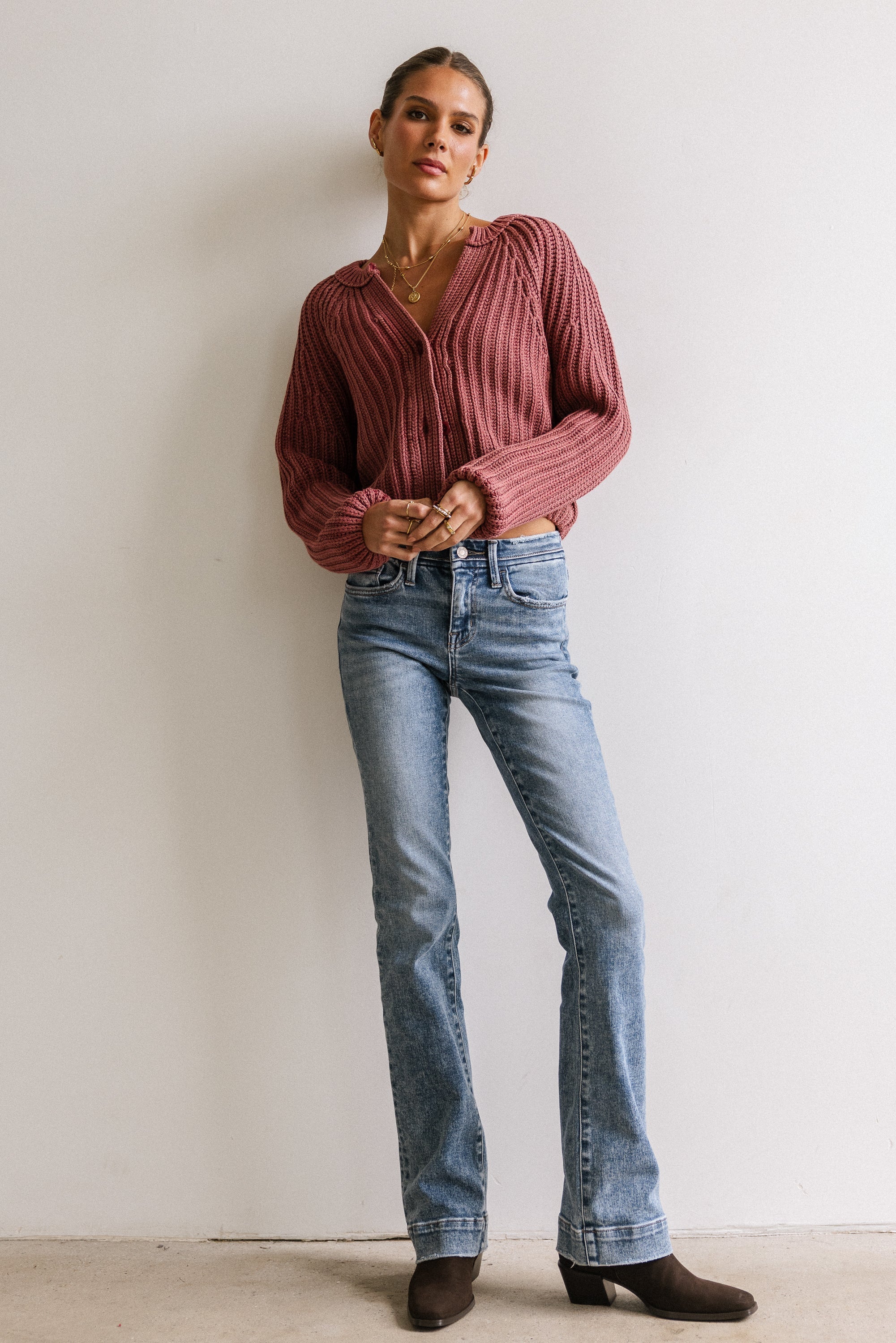 Katie Knit Cardigan in Red FINAL SALE