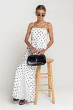 Freida Polka Dot Maxi Skirt in Ivory