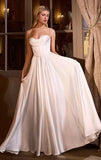 COSIMA GOWN LUXE SATIN A LINE CORSET DRESS OFF WHITE